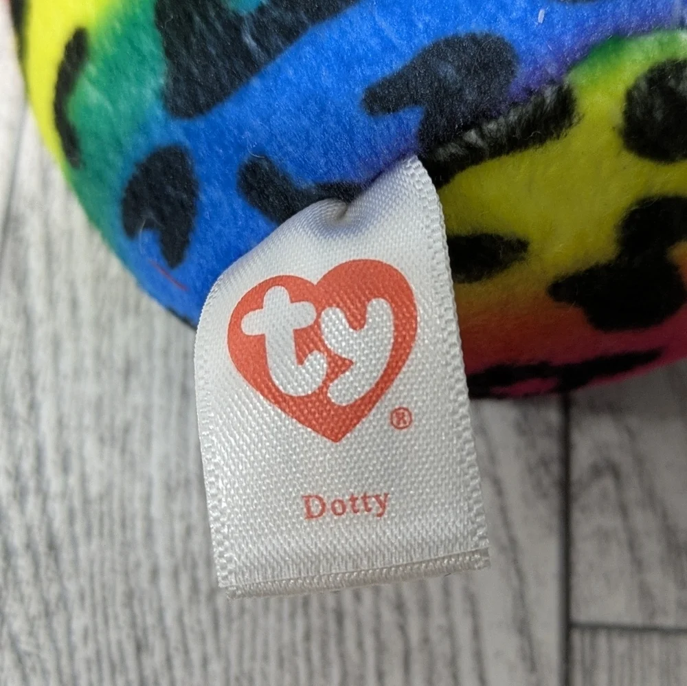 Ty Dotty Multicolor Leopard Plush